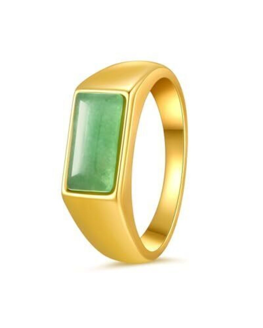 9212 Gold Signet Rings Non Tarnish Gold Rings, Waterproof Gemstones